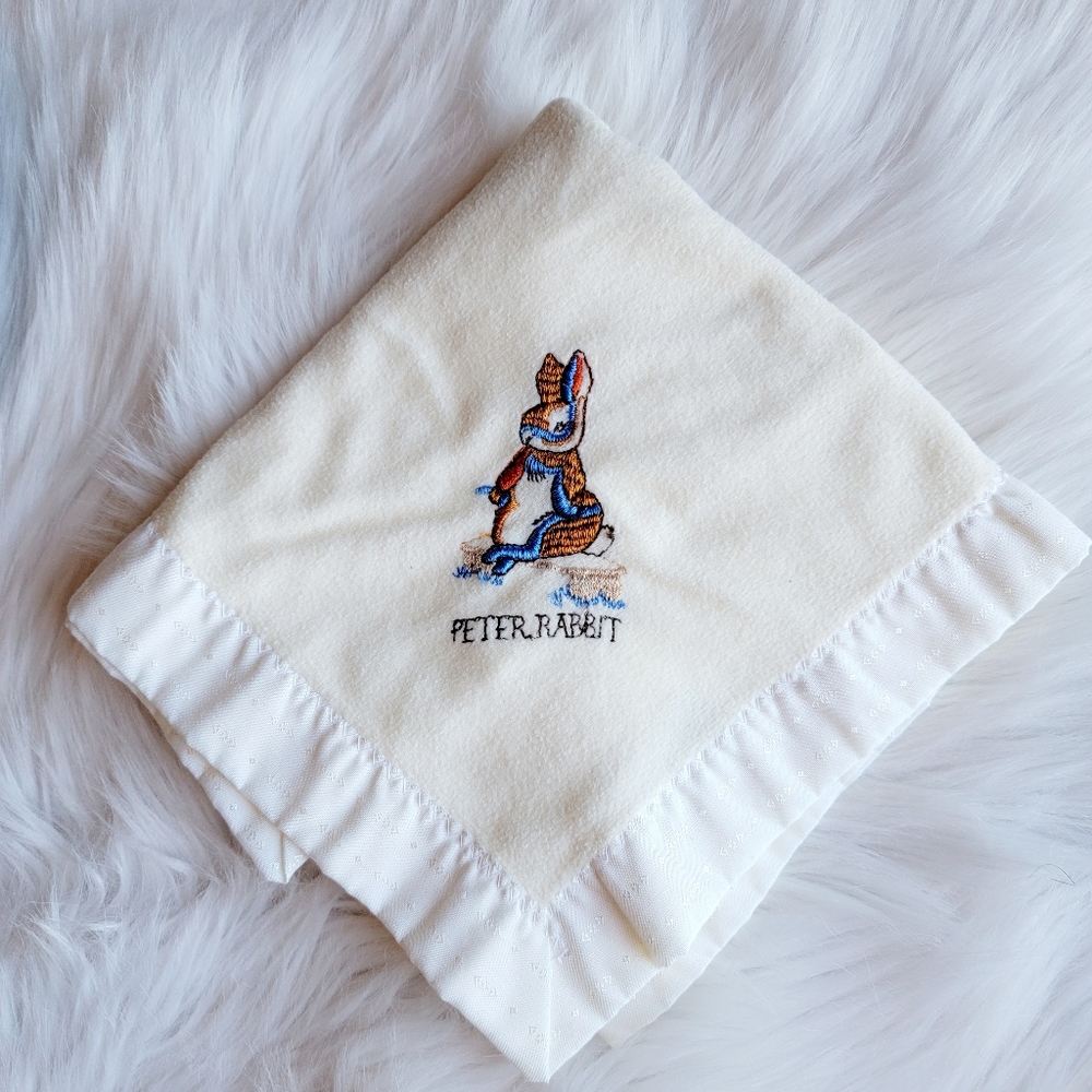 Vintage Quiltex Beatrix Potter Receiving Blanket